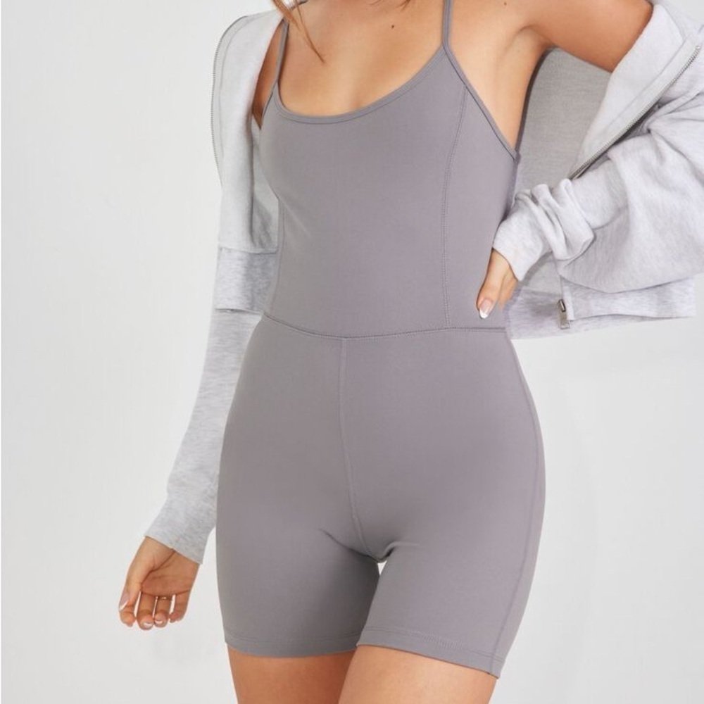 Garage Gray Spaghetti Strap Jumpsuit